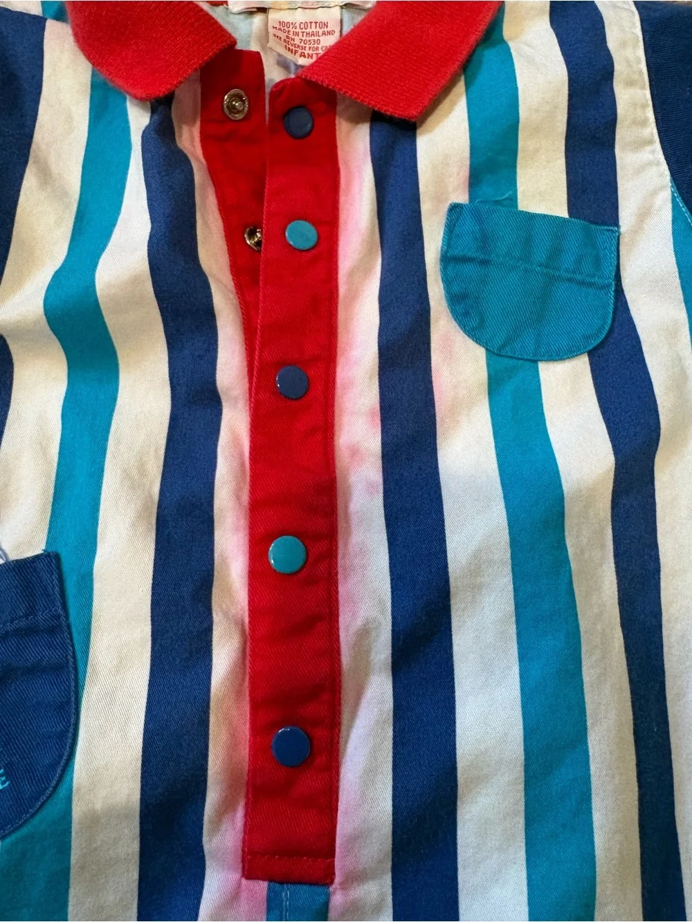 Vintage 90s Gymboree Bubble Striped Infant Romper size 6-12 months